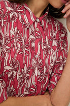 Yerse Tunisian Shirt Dress - Flowers