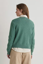 Yerse Wool Blend Cardigan - Green