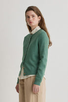 Yerse Wool Blend Cardigan - Green